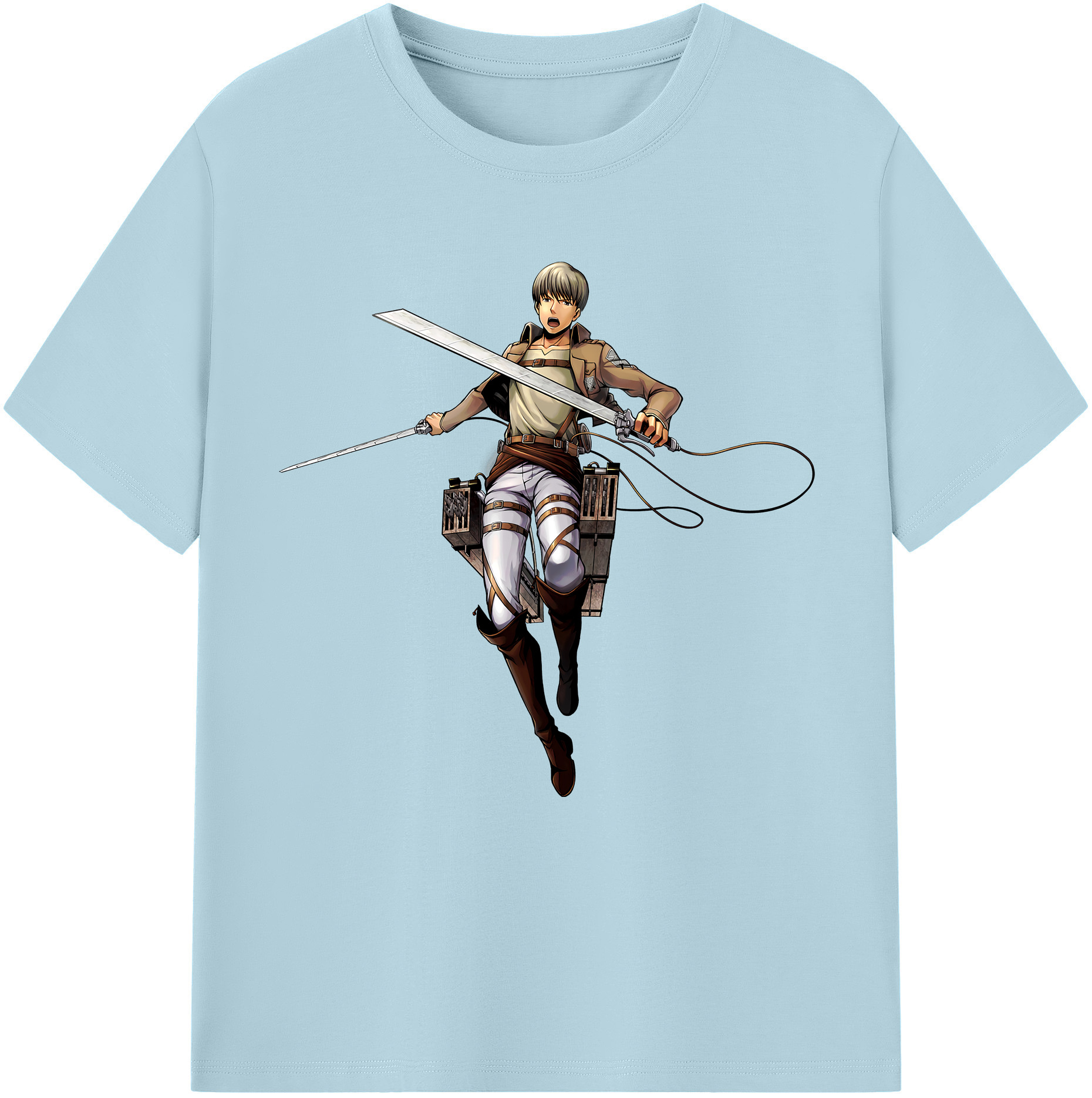 （画像用） 進撃の巨人 Attack on Titan 綿100％半袖Tシャツ（フロントプリント）
